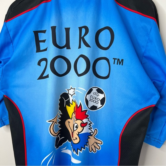 UEFA EURO 2000 Football Soccer Mascot All Over Print Vintage Jersey Mens XL - Picture 6 of 9